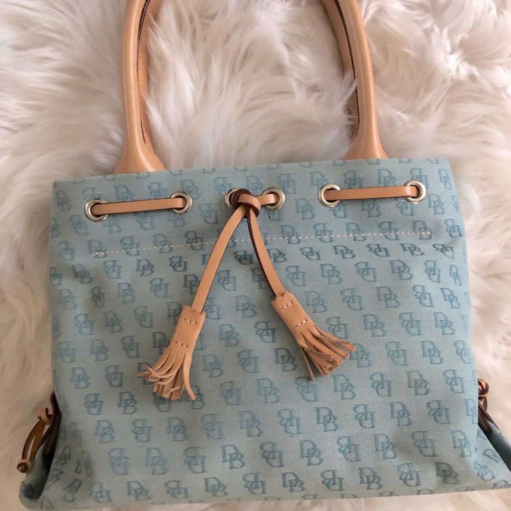 Dooney & Bourke light blue and tan handbag